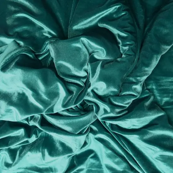 Feldman Solid Stretch Velvet Fabric Green {5}