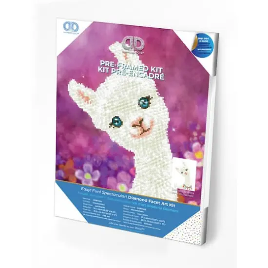 Diamond Dotz&reg; Intermediate Lulu Llama with Frame Diamond Painting Kit {4}