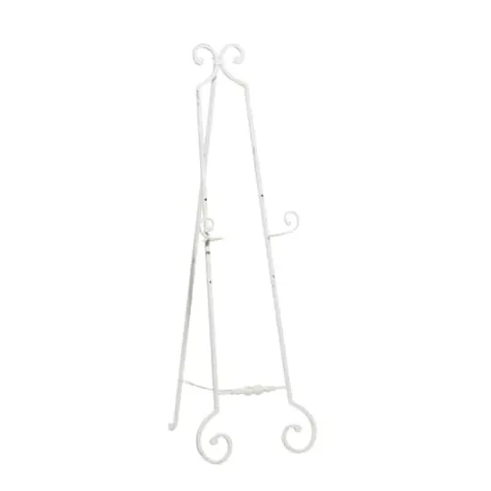 White Metal Country Cottage Easel, 52" x 17" x 22" {1}