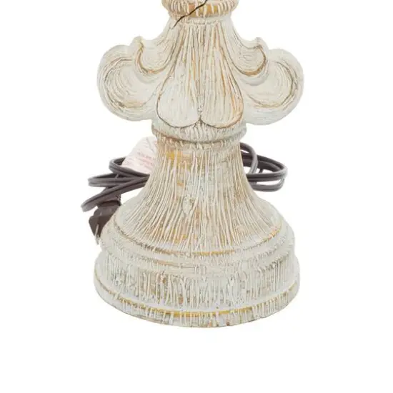 28" White Polystone French Country Table Lamps, 2ct. {4}