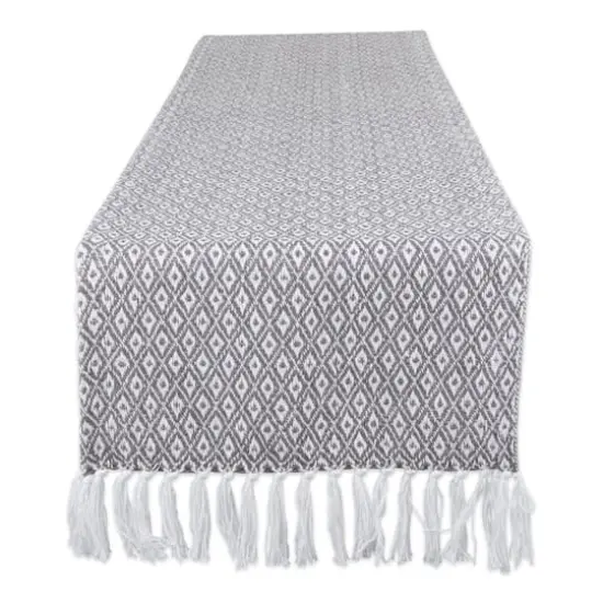 DII&reg; 72" Gray Mini Diamond Table Runner {1}