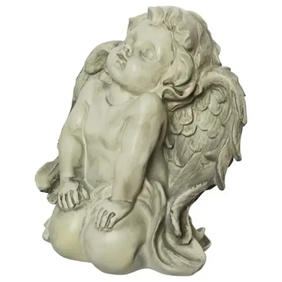 6" Heavenly Gardens Kneeling Cherub Angel Outdoor Garden Statue {5}