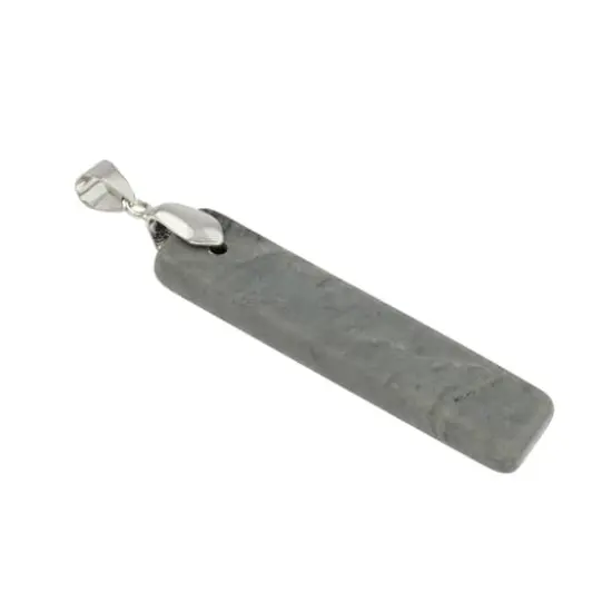 Black Network Agate Rectangle Pendant by Bead Landing&trade; {1}