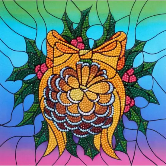 Diamond Art&reg; Pinecone Wreath Beginner Kit {1}