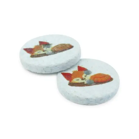 Dritz&reg; 15mm Recycled Cotton Fox Button, 9ct. Light blue {4}