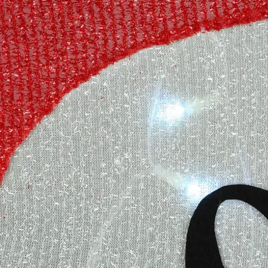 4ft. 2D Vintage Vegas Santa Stop Here Sign with Cool White, Warm White & Red Flowing UL LED Lights {8}