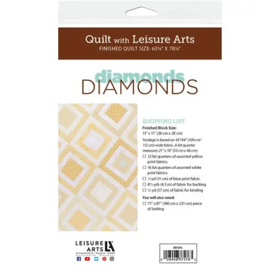 Leisure Arts&reg; Diamonds Quilt Pattern {3}
