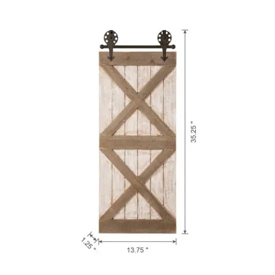 Glitzhome&reg; 35.25" Farmhouse Wooden Barn Door {8}