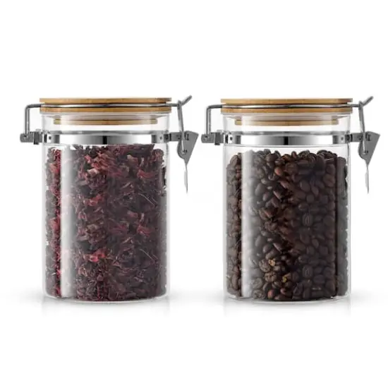JoyJolt&reg; Airtight Glass Storage Jars, 2ct. {1}