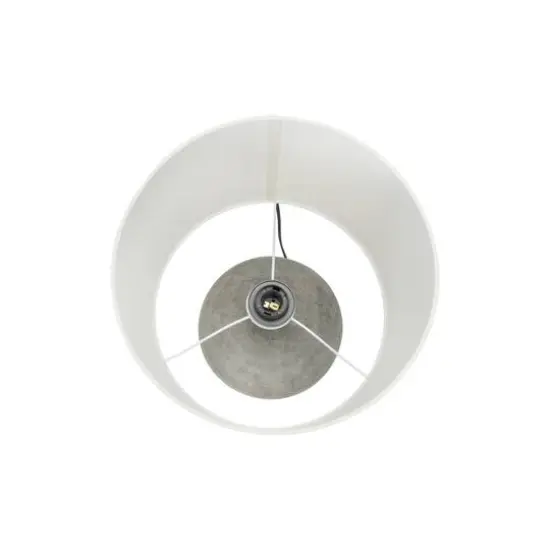 Hello Honey&reg; 18" Distressed Finish Terracotta Table Lamp with Canvas Shade {6}