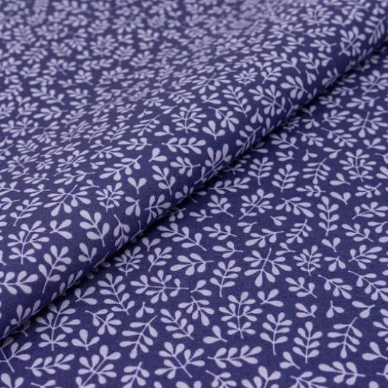 SINGER Purple Leaves Cotton Fabric {3}