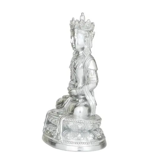 Silver Resin Bohemian BuddhaSculpture, Set of21" x 14" x 10" {3}