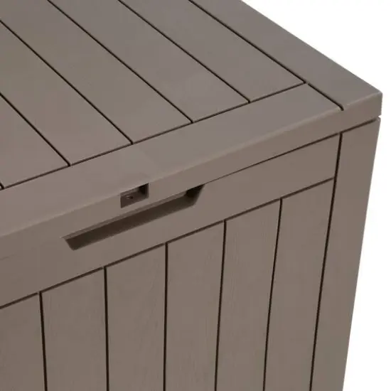 Honey Can Do 30gal. Brown Small Deck Outdoor Storage Box {6}