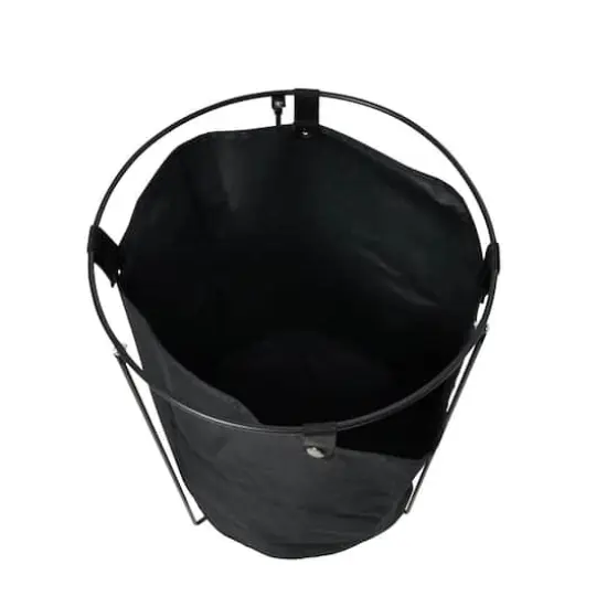 Household Essentials 23" Standing Laundry Hamper with Removable Bag Black {5}