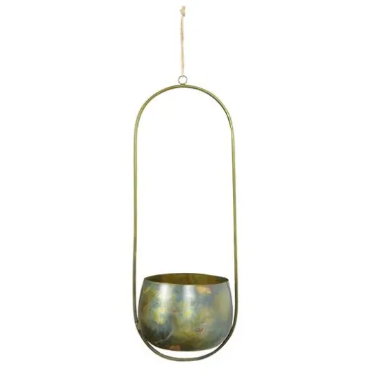 Hello Honey&reg; 20" Oxidized Metal Hanging Planter {1}