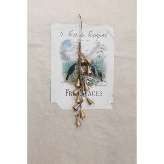 Hello Honey&reg; Antique Brass Finish Hanging Metal Bell Cluster {3}