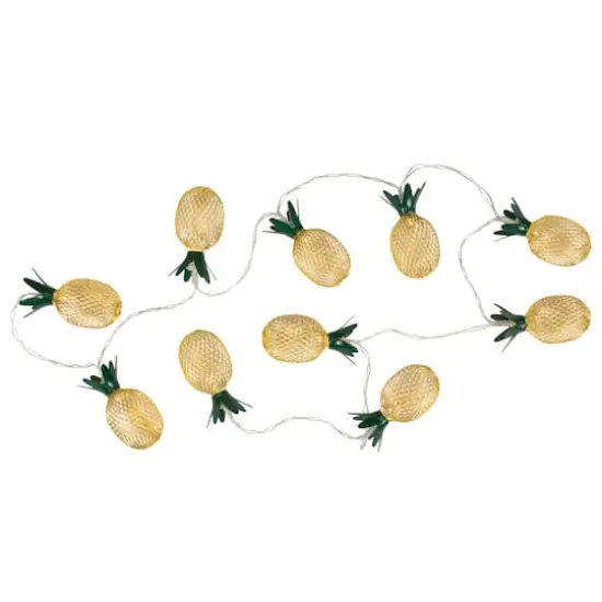 10ct. LED Gold Pineapple String Lights {4}