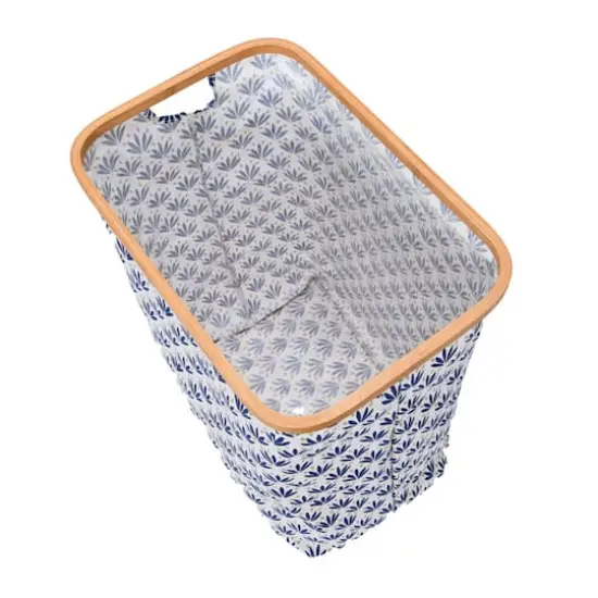 Household Essentials Krush Bamboo Rimmed Hamper (Rectangular, Blue) {7}