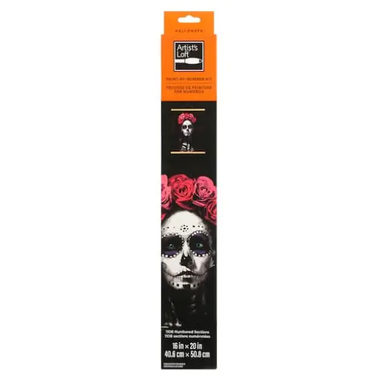 16" x 20" Day of the Dead Paint-by-Number Kit with Wood Display Hanger by Artist's Loft&reg; {6}