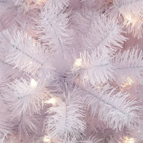 6.5ft. Pre-Lit White Pencil Northern Fir Artificial Christmas Tree, White Lights {3}