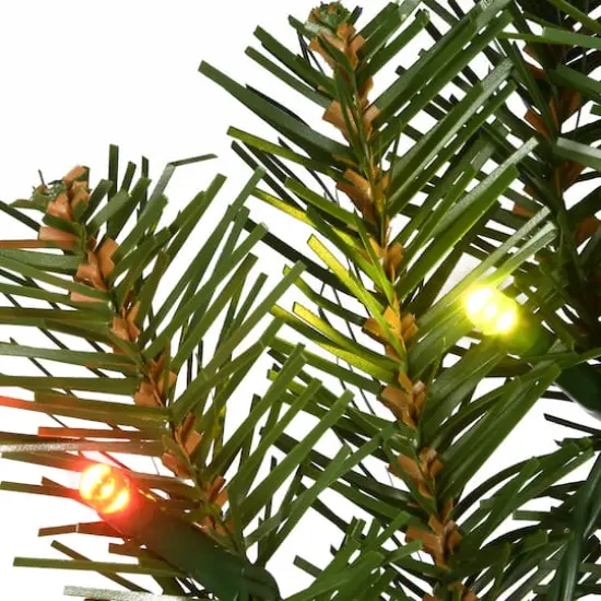 9ft. Norwood Fir Garland, Multi 4-Color LED Lights {5}