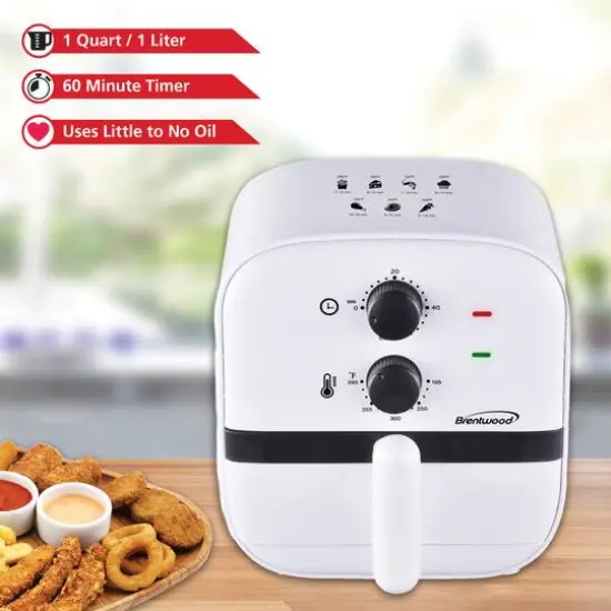 Brentwood White 1qt. 700 Watt Electric Air Fryer {9}
