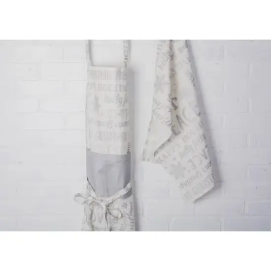 DII&reg; Silver Christmas Collage Chef Apron {6}