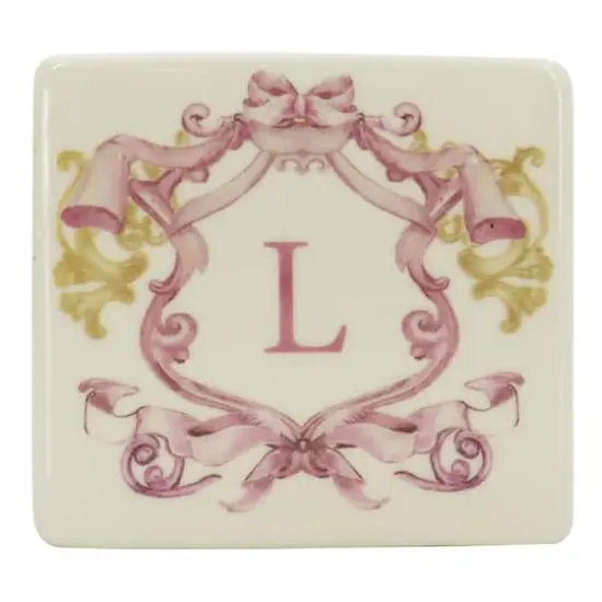 4.5" x 4" Ceramic Monogram D&eacute;cor by Ashland&reg; L {1}