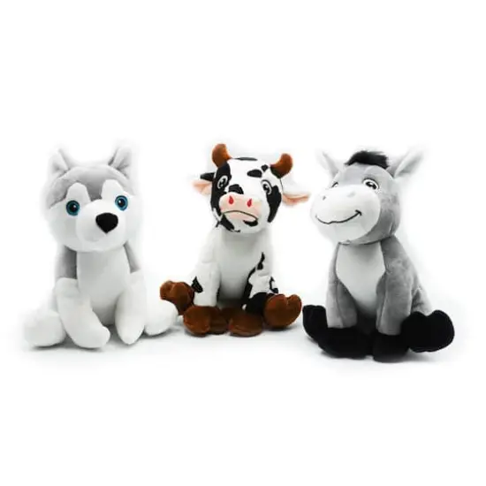 Royal Pet Toys Farm Friends Plush Squeaker Dog Toy Set {1}