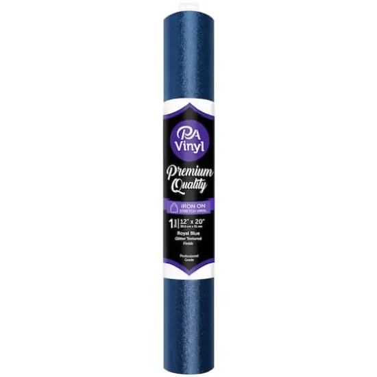 PA Vinyl Glitter Texture Iron On Stretch Vinyl Royal {1}