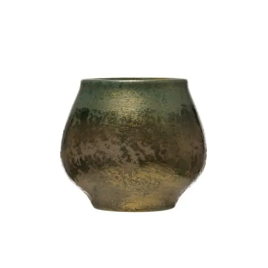 Hello Honey&reg; 6" Iridescent Green Glaze Stoneware Planter {1}