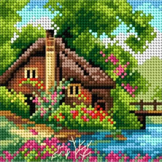 Orchidea Needlepoint Canvas For Halfstitch Without Yarn Spring - Printed Tapestry Canvas {1}
