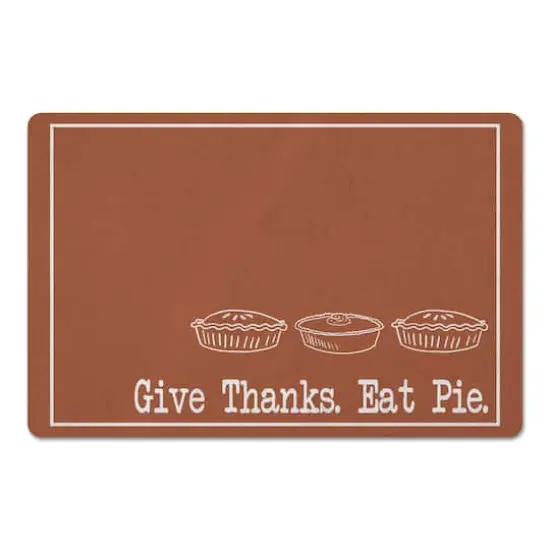 Give Thanks Eat Pie Floor Mat {1}