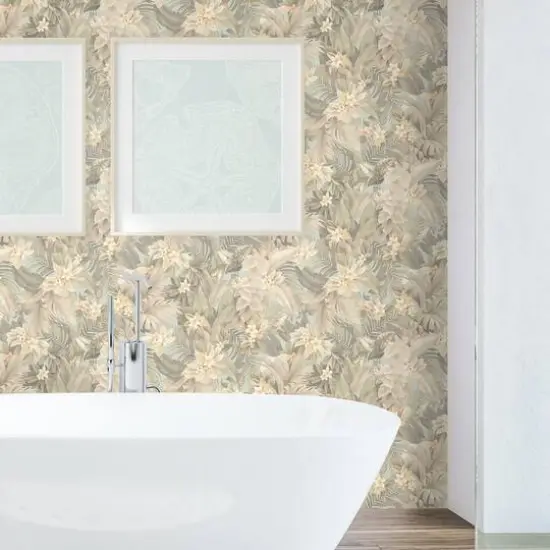 Tommy Bahama Umbrella Palm Peel & Stick Wallpaper Seaspray {3}