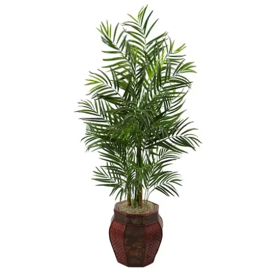 4.5ft. Areca Palm Tree in Weave Planter {1}