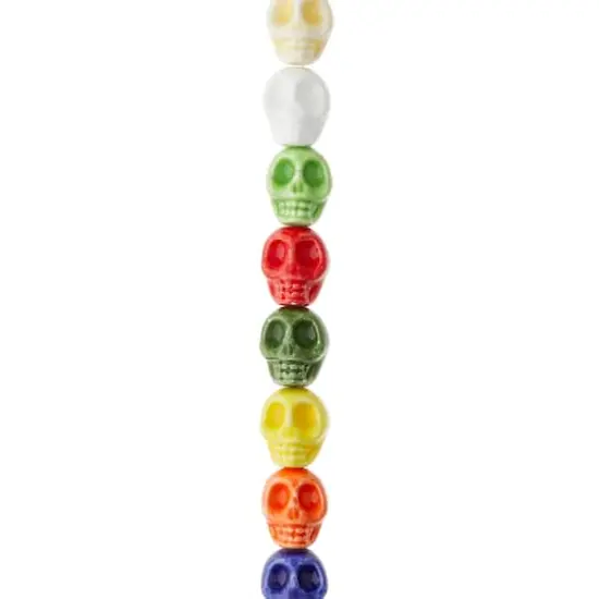 Colorful Ceramic Skull Beads, 11mm by Bead Landing&trade; {1}