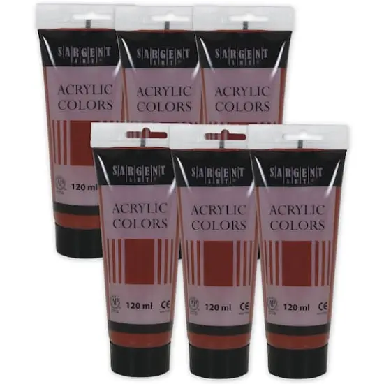 Sargent Art&reg; Acrylic Paint, 120 mL, 6ct. Venetian Red {1}