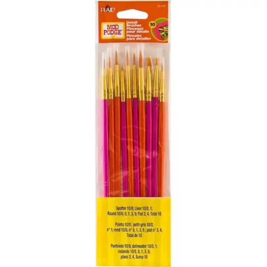 Mod Podge&reg; Detail Brush Set, 10 Pieces {7}