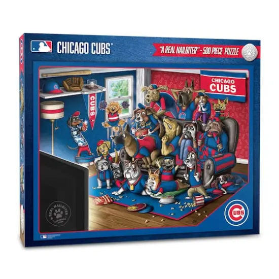 MLB Purebred Fans A Real Nailbiter 500 Piece Puzzle Chicago Cubs {1}