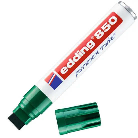 edding&reg; 850 Rectangle Nib Permanent Marker Green {4}