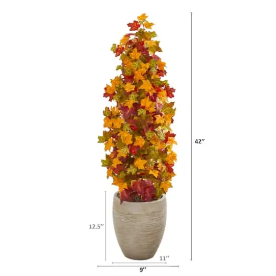 3.5ft. Autumn Maple Tree in Sand Colored Planter {3}