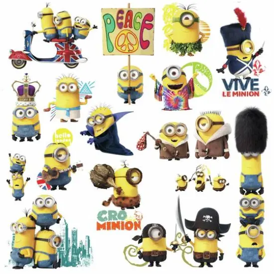 RoomMates Minions The Movie Peel & Stick Wall Decals {1}