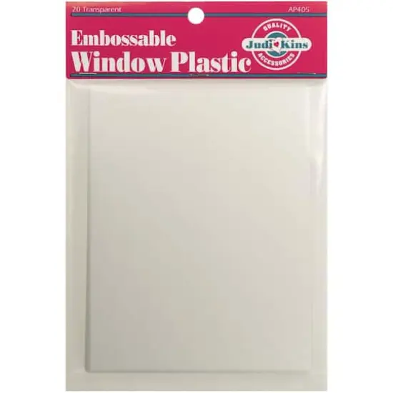 JudiKins Embossable Clear Window Plastic Sheets, 20 Pack {1}