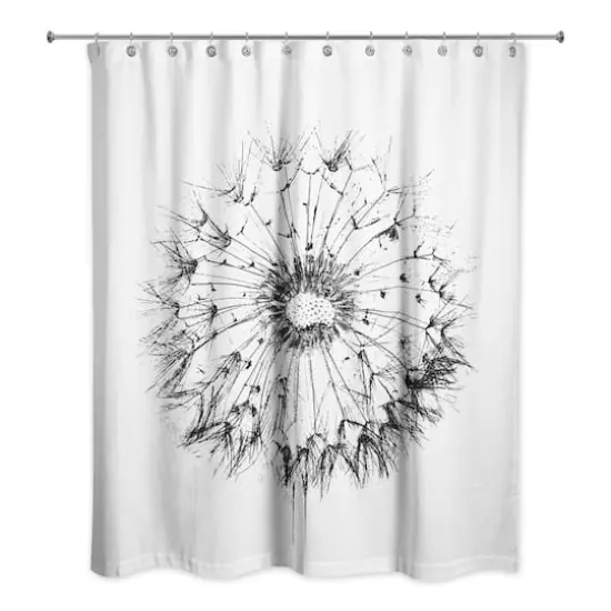 Simple Sketchy Dandelion 71" x 74" Shower Curtain {3}