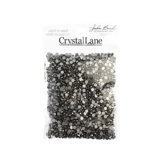 John Bead Crystal Lane SS12 Glass Round Flatback Rhinestones, 2,880ct. Hematite {4}
