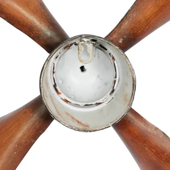 Brown Metal Industrial Propellor Wall Decor Set {6}