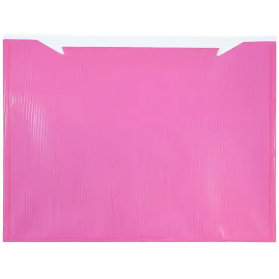 JAM Paper Letter Booklet Plastic Envelopes with Button & String Tie Closure, 12ct. Pink {4}