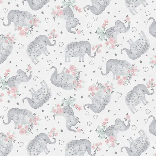 Fabric Editions White Elephant Cotton Fabric {1}