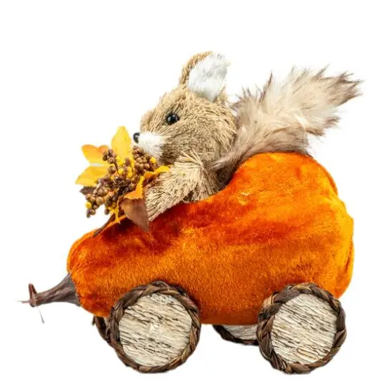 7" Squirrel in Pumpkin Car Natural D&eacute;cor by Ashland&reg; {3}