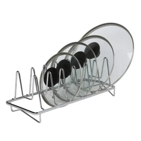 Kitchen Details 13.5" Geode Lid Organizer Chrome {4}